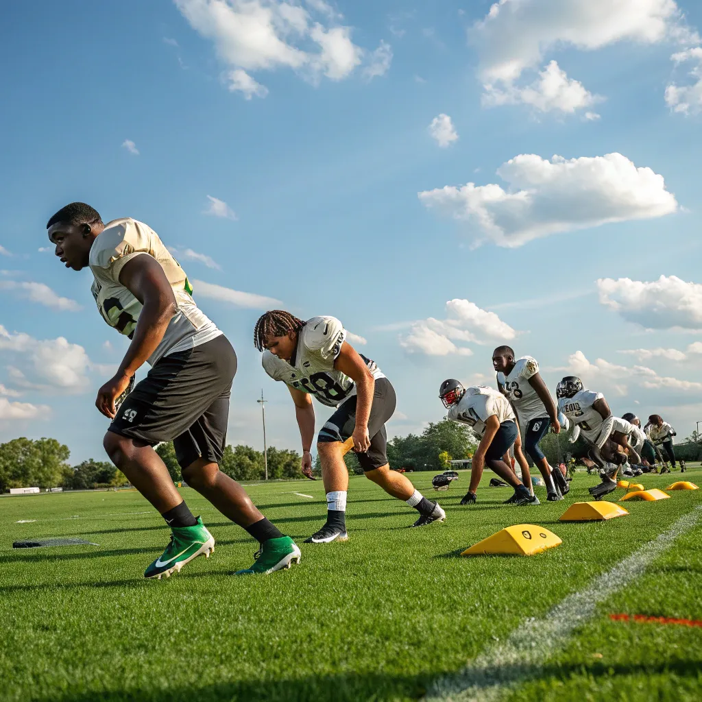 Football team training session